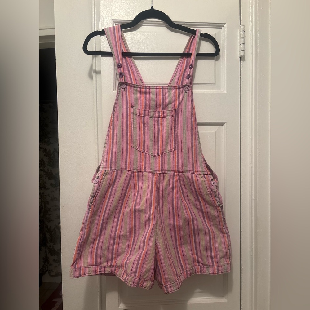 Striped overalls